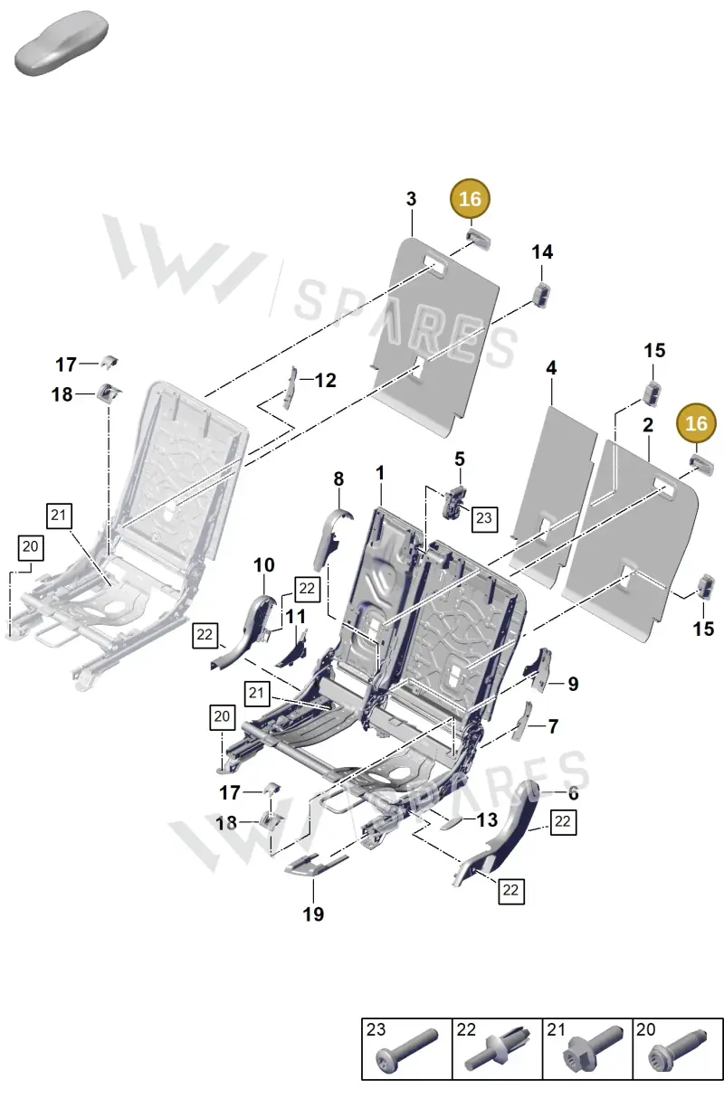 PAB886748001E0 Porsche Trim (Black 1E0)