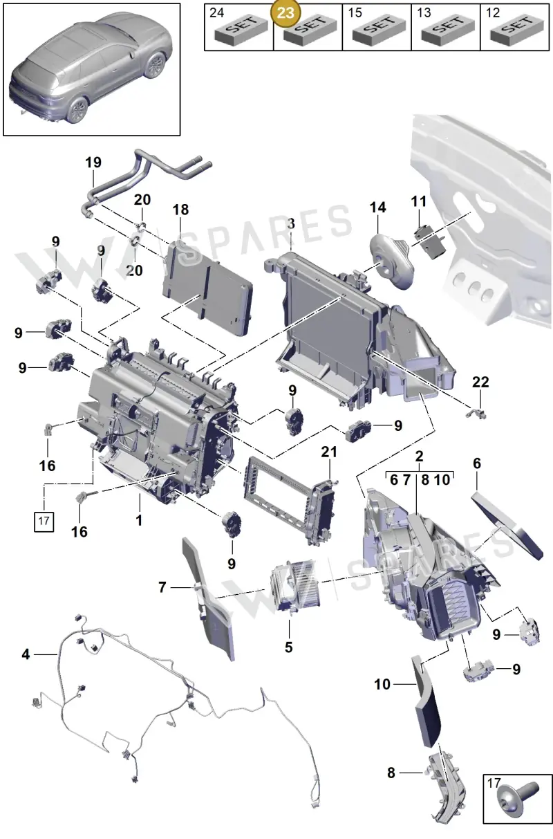 PAB898333AA Porsche Repair Set