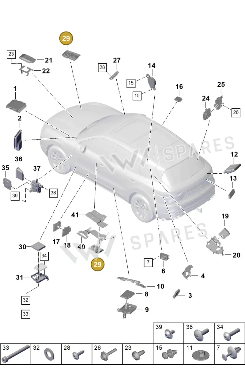 PAB907108A Porsche Control Unit for Driver Assistance Systems
