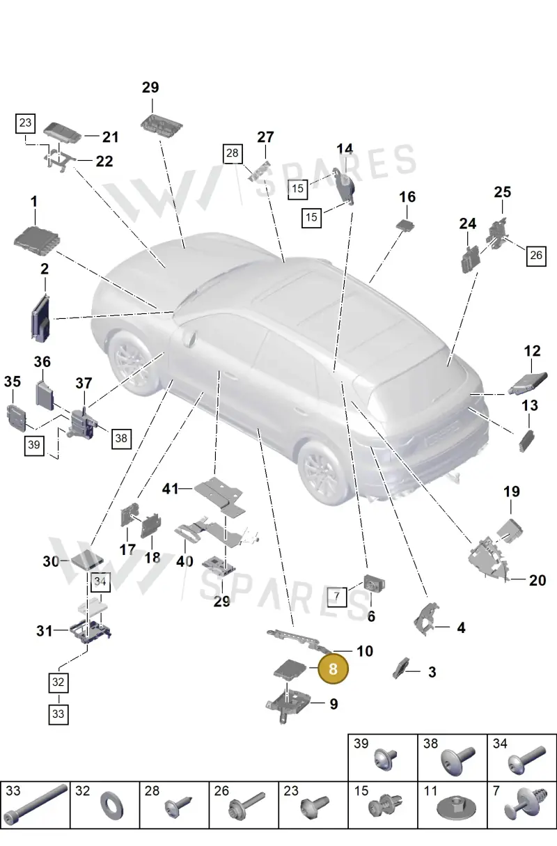 PAB907468H Porsche Control Unit for Gateway