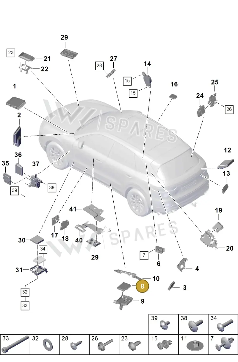 PAB907468K Porsche Control Unit for Gateway