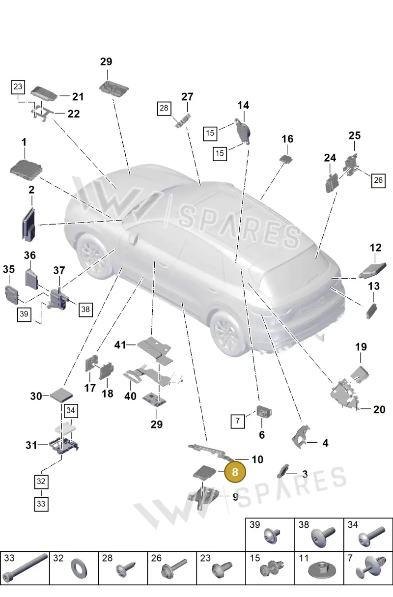 PAB907468L Porsche Control Unit for Gateway