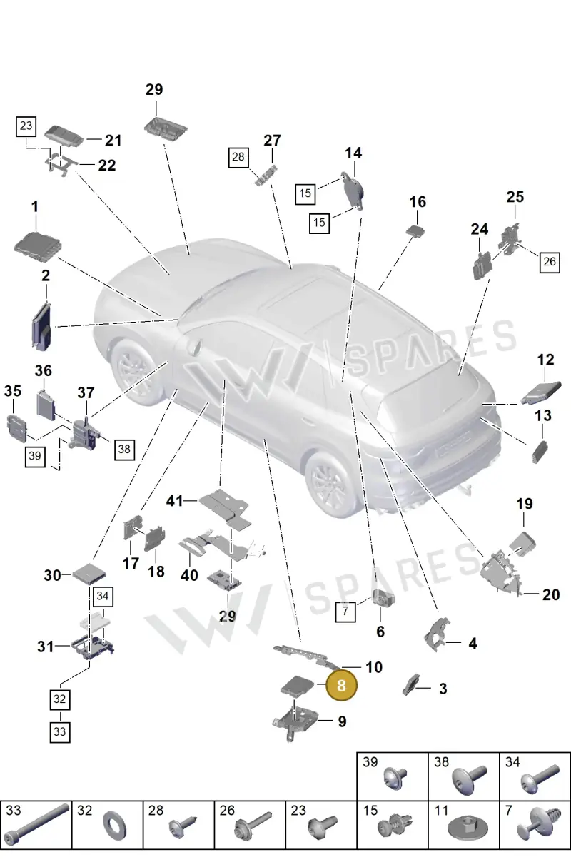 PAB907468M Porsche Control Unit for Gateway
