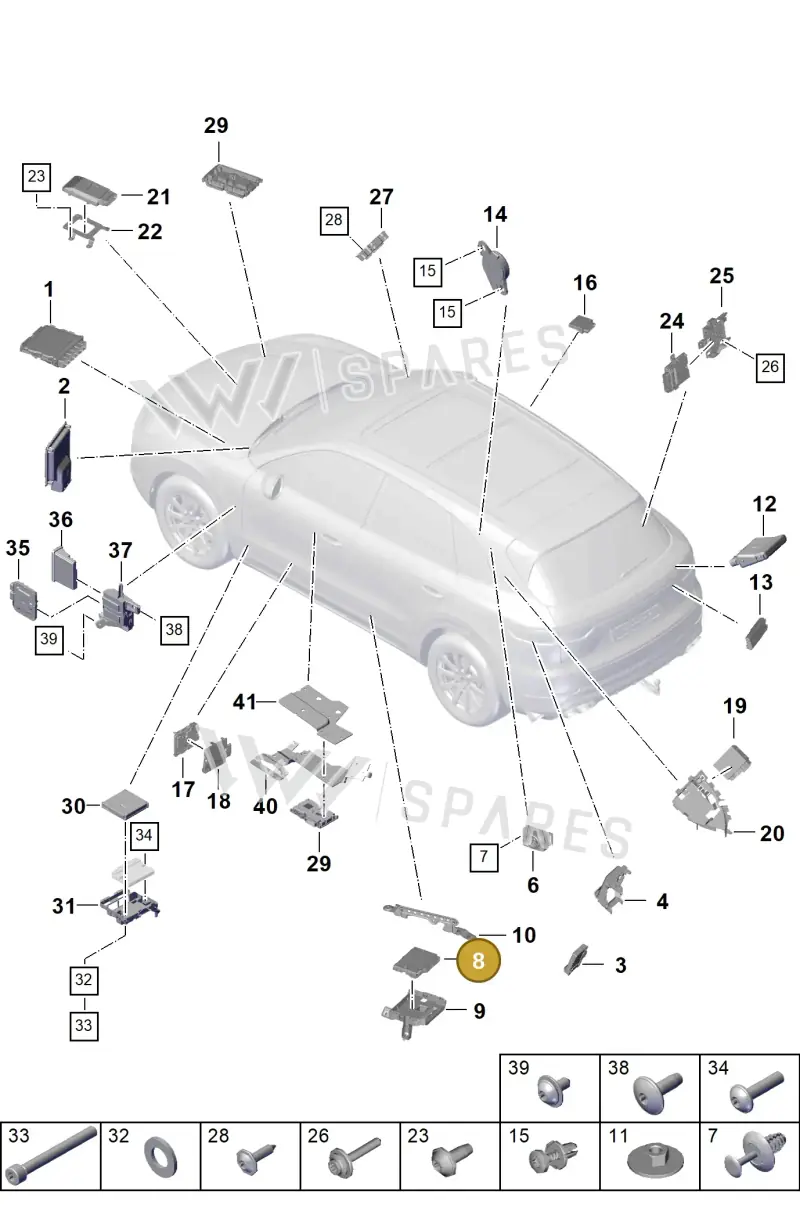 PAB907468N Porsche Control Unit for Gateway