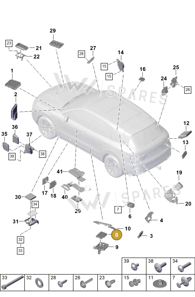 PAB907468P Porsche Control Unit for Gateway