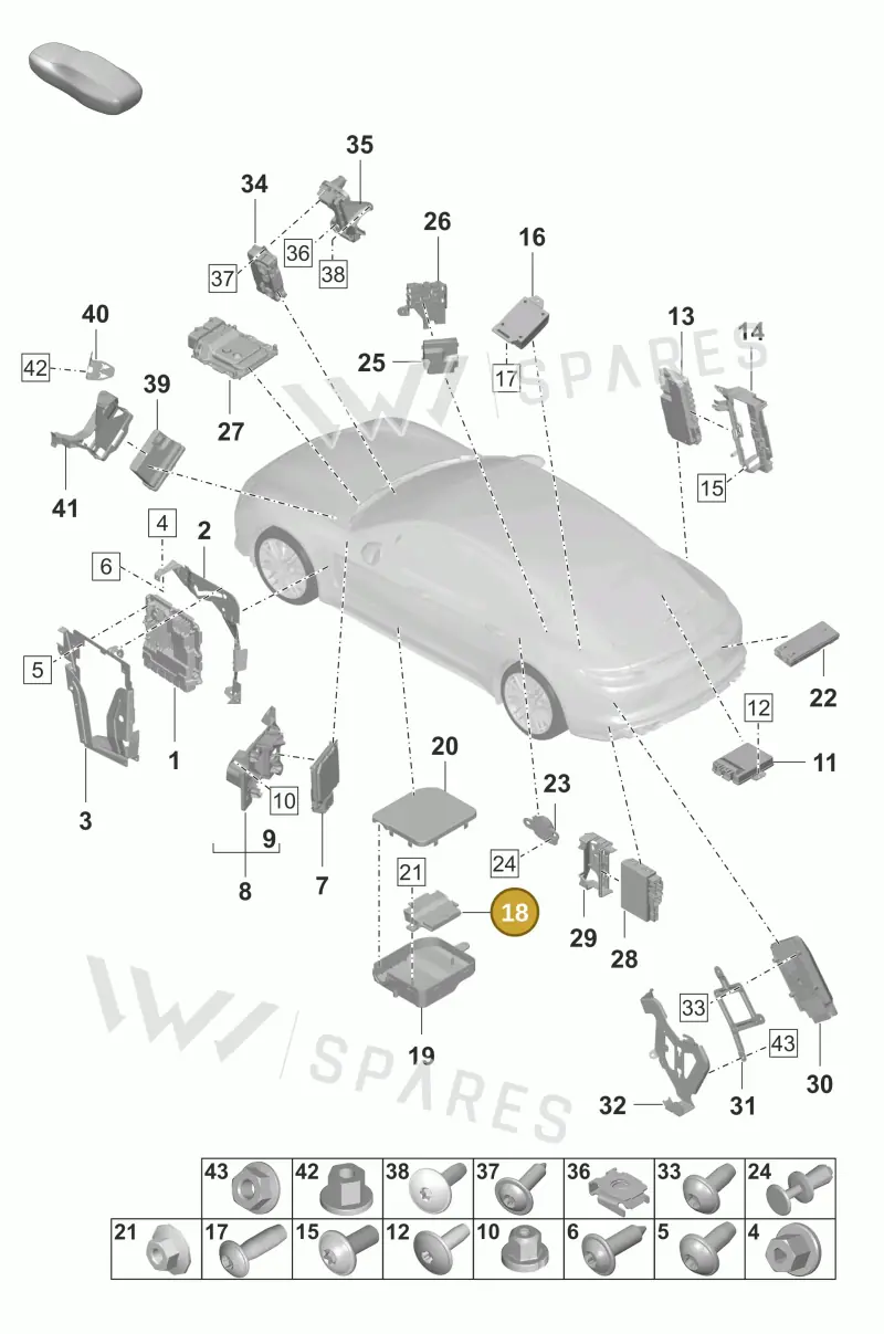 PAB907468S Porsche Control Unit for Gateway