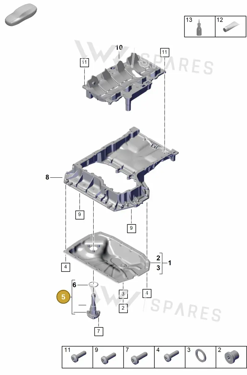 PAB907637A Porsche Oil Level Sensor