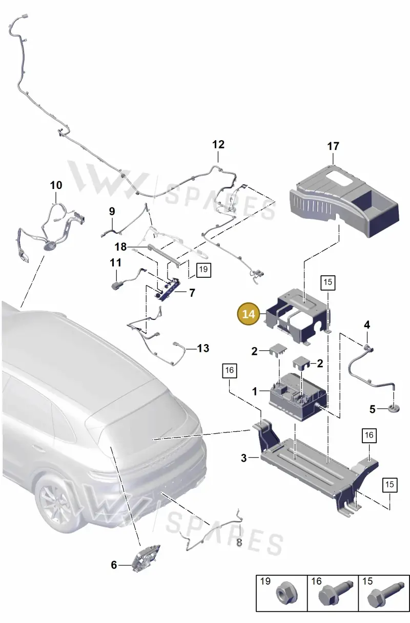 PAB91540011 Porsche Battery Cover