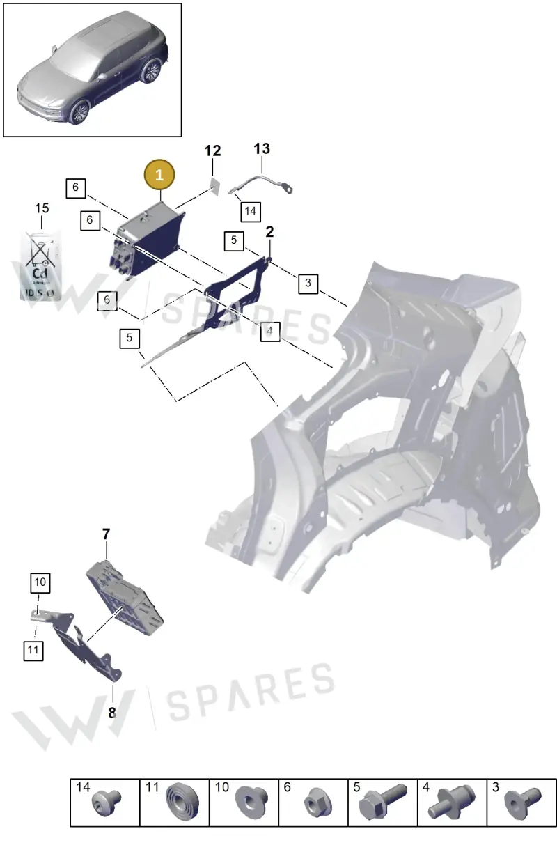PAB915682V Porsche Charger for High-Voltage Battery