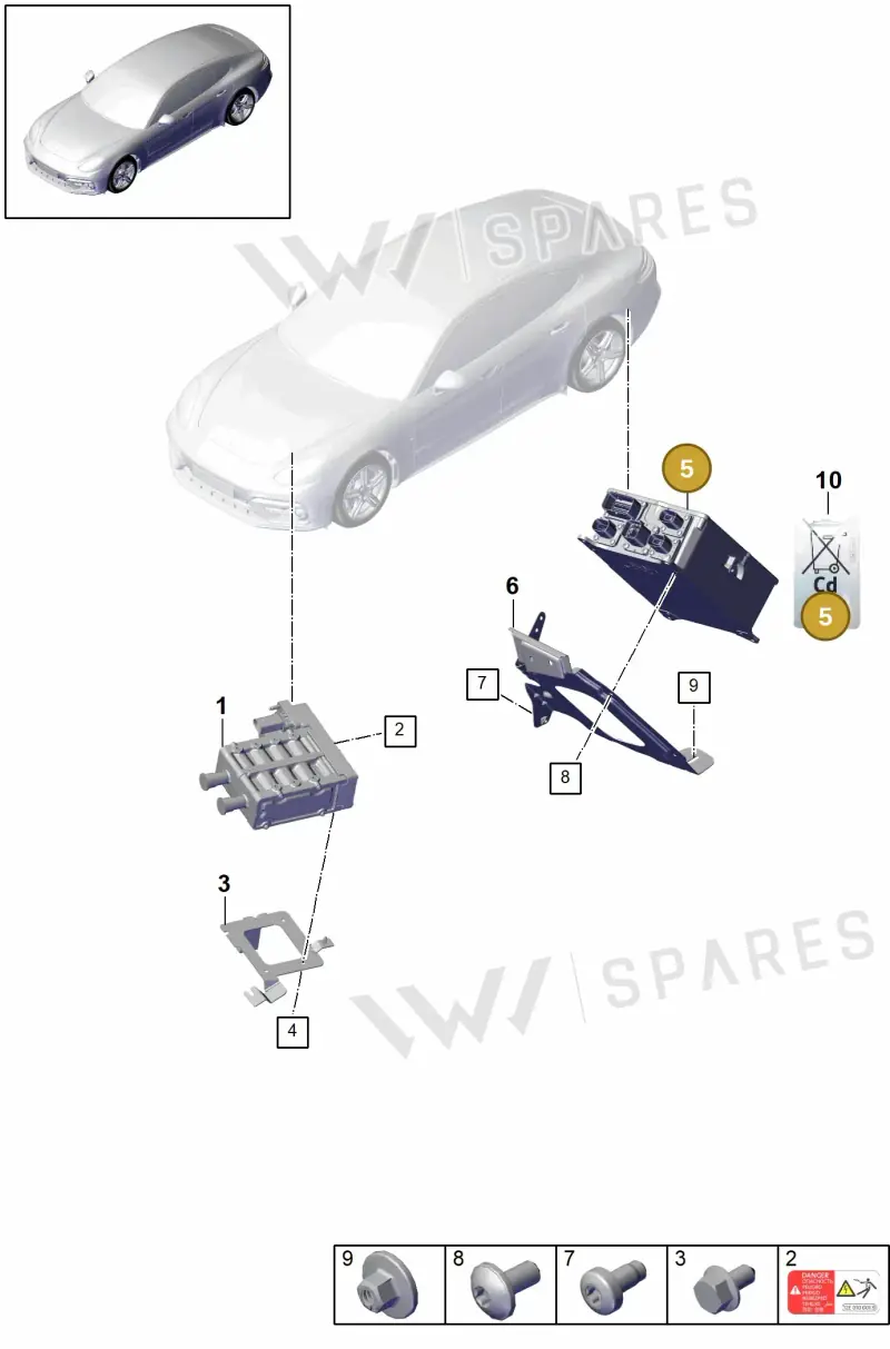 PAB915682 Porsche Charger for High-Voltage Battery