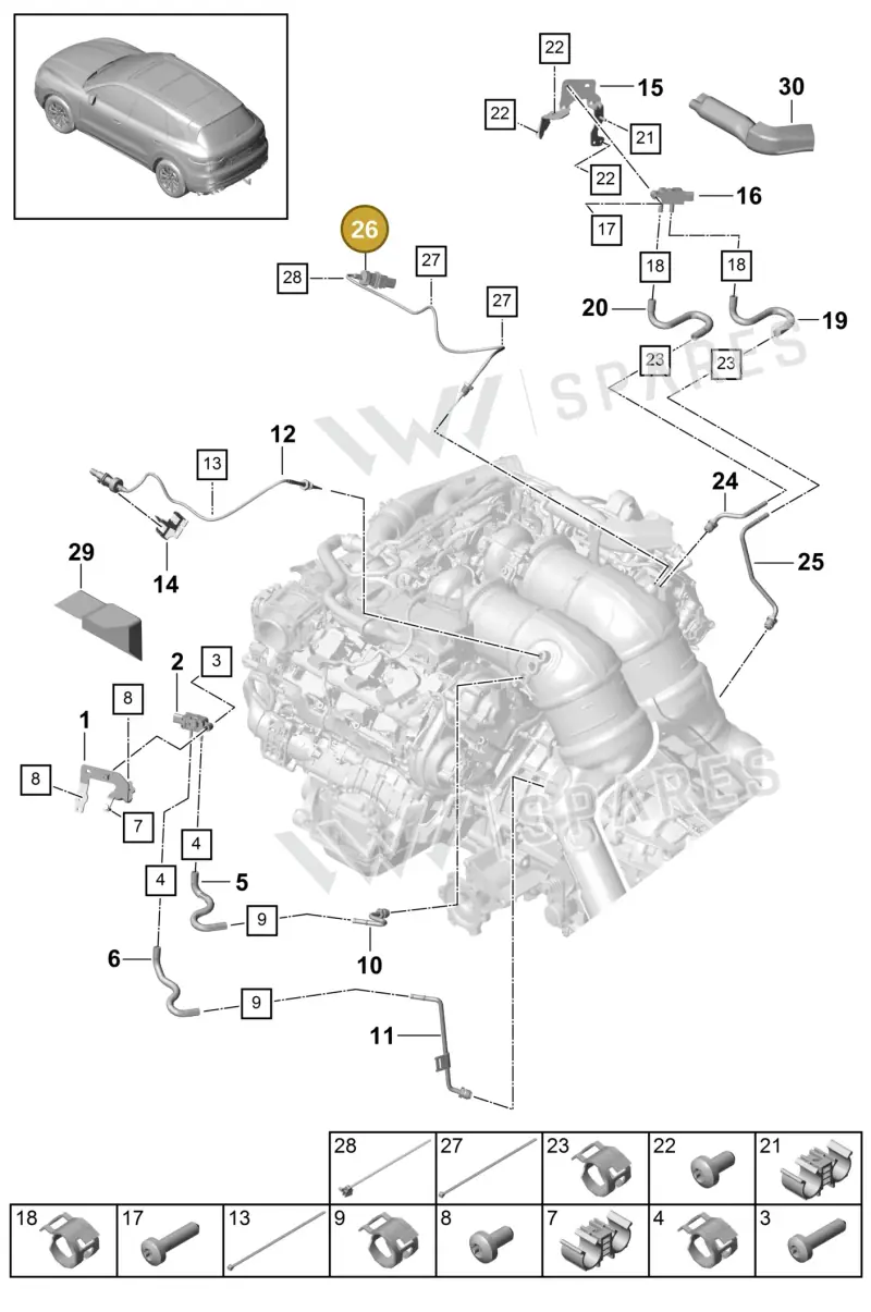 PAB919529E Porsche Exhaust Gas Temperature Sender