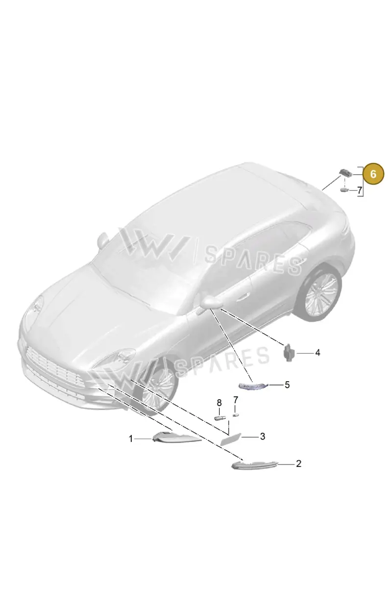 PAB94302101 Porsche Licence Plate Light