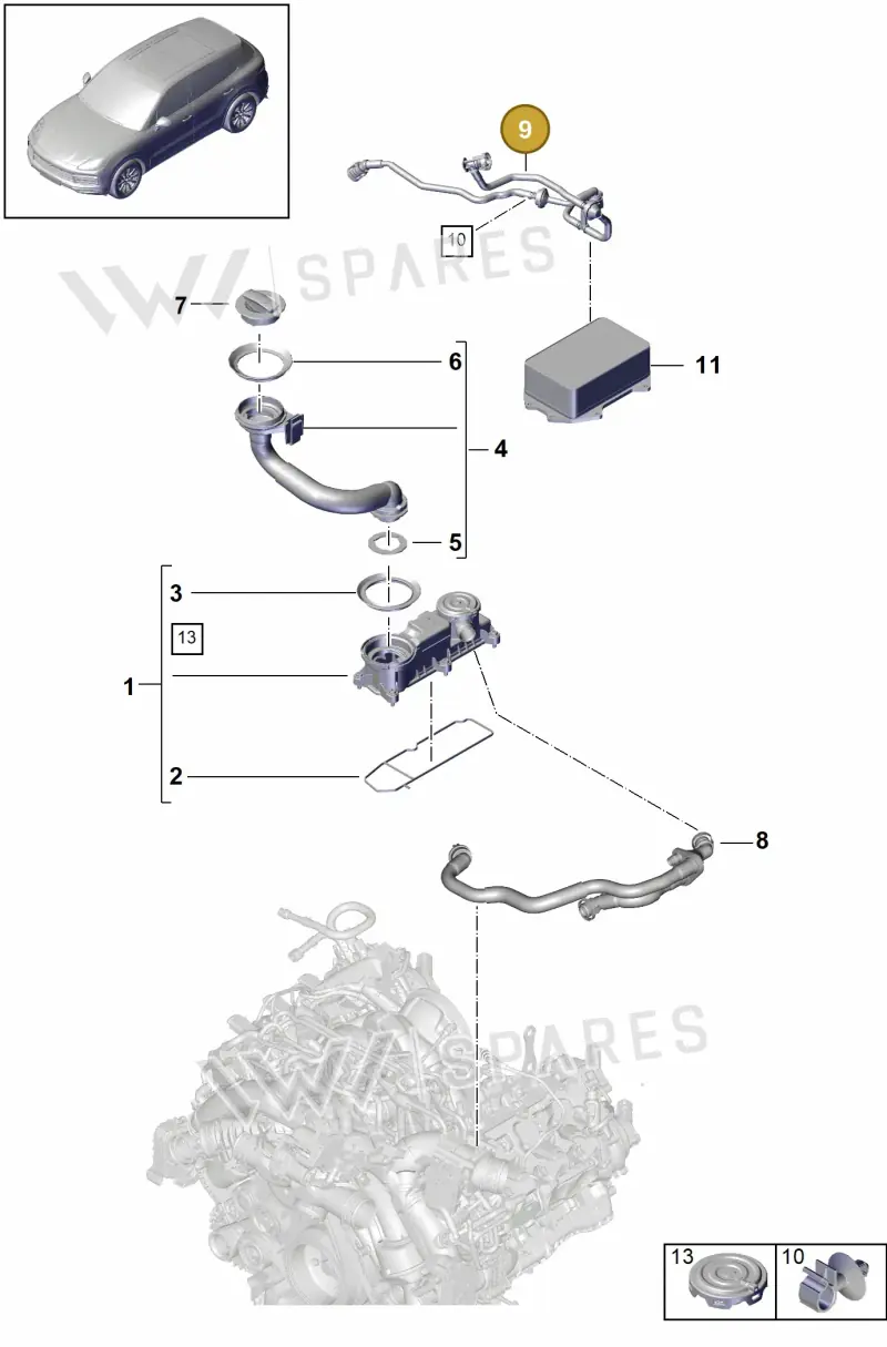 PAC103217E Porsche Breather Line