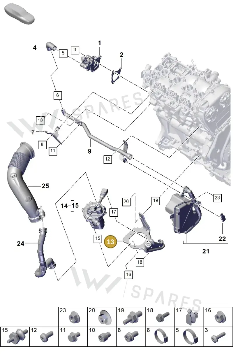 PAC131337 Porsche Bracket for Secondary Air Pump