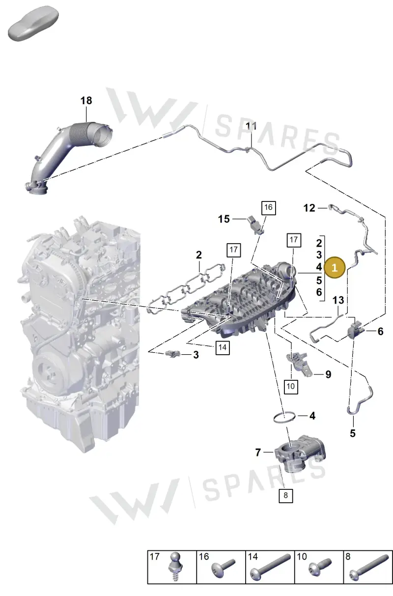 PAC133201F Porsche Intake Manifold