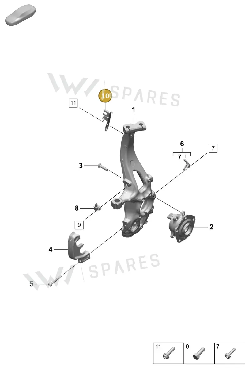 PAC611841 Porsche Brake Line Bracket