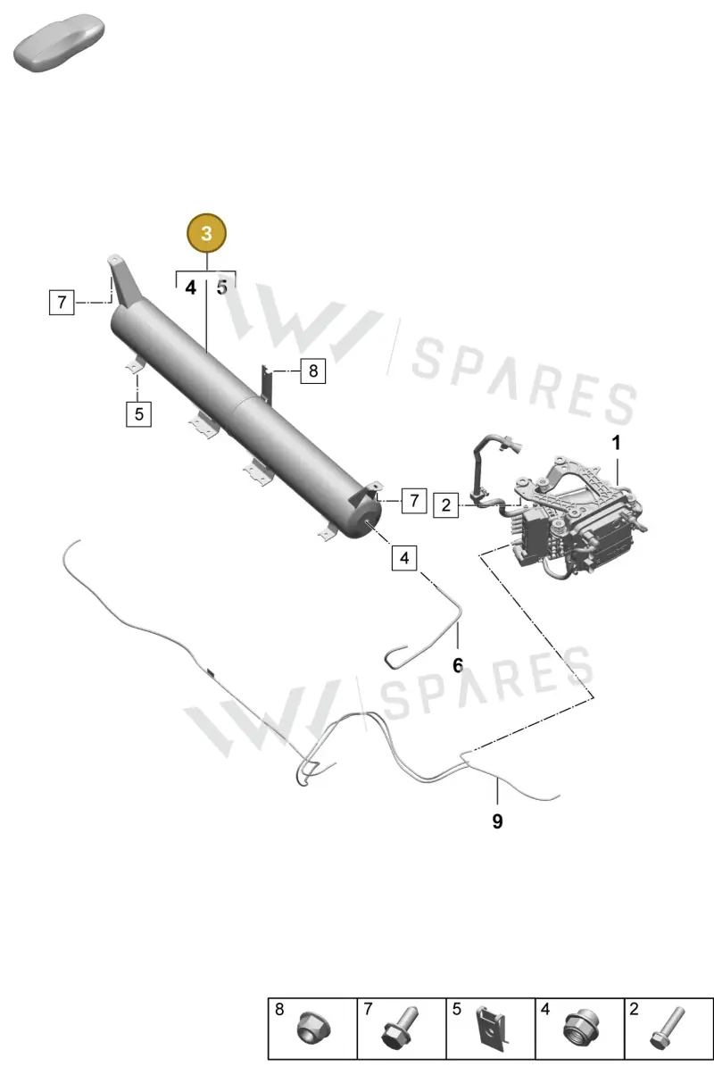 PAC616203 Porsche Pressure Accumulator