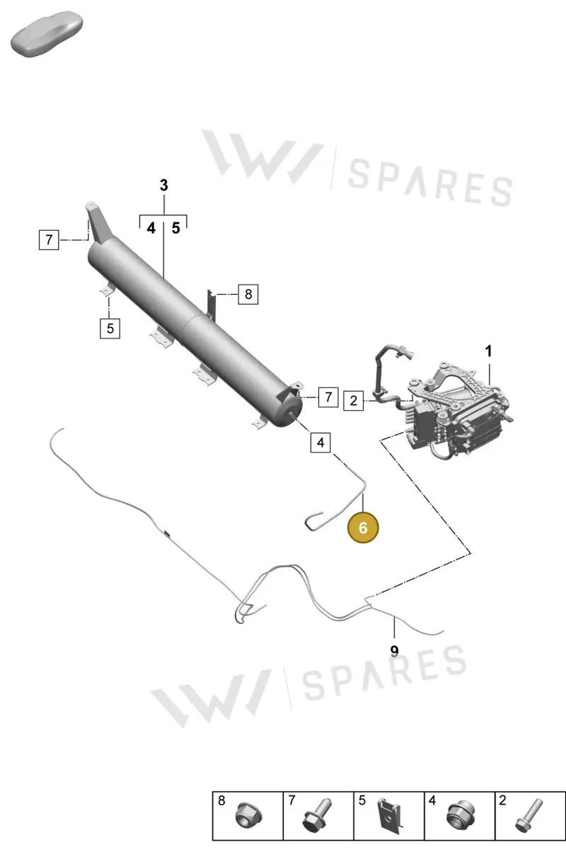 PAC616675 Porsche Pressure Line