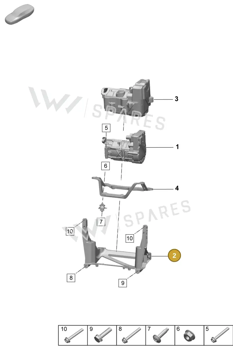PAC816087 Porsche Bracket