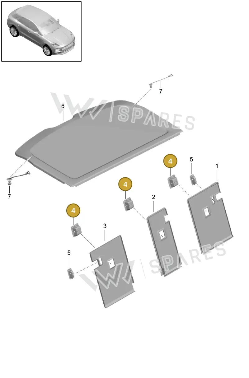 PAC8873017N0 Porsche Cover Cap (Espresso 7N0)