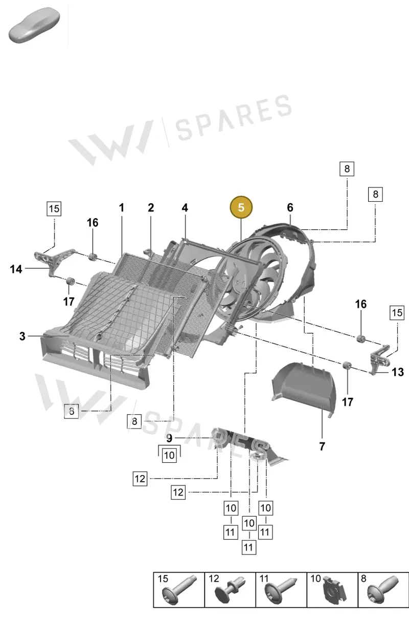 PAD121003 Porsche Radiator Fan