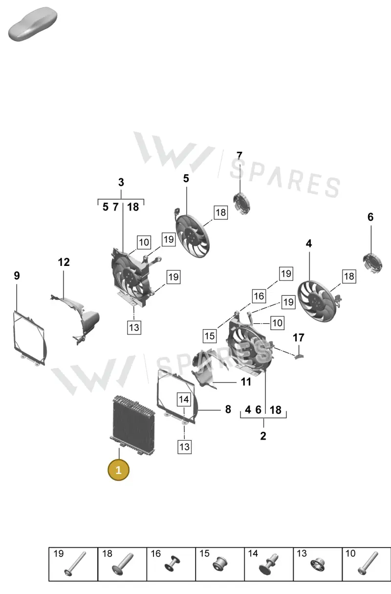 PAD121251A Porsche Cooler for Coolant
