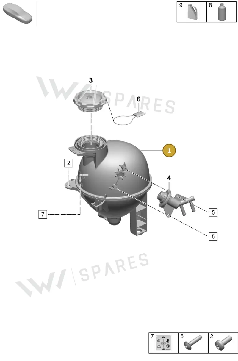 PAD121403 Porsche Coolant Expansion Tank