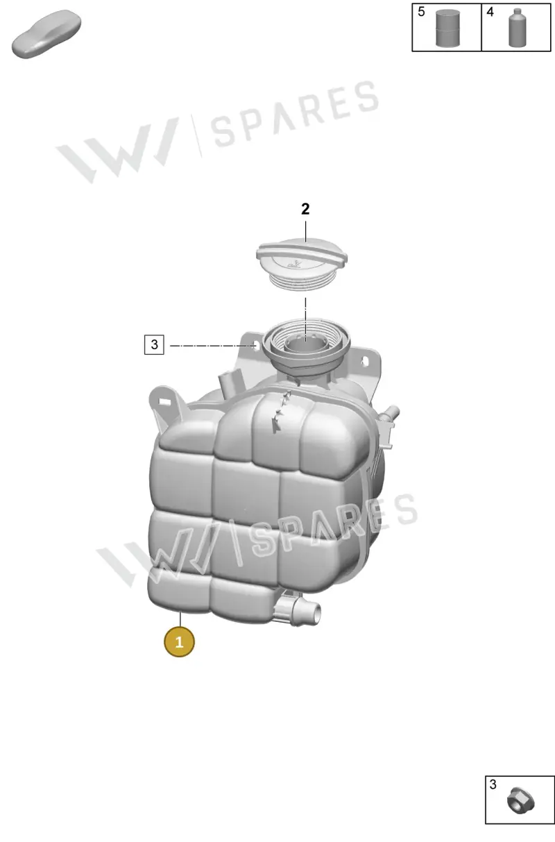 PAD121407 Porsche Coolant Expansion Tank
