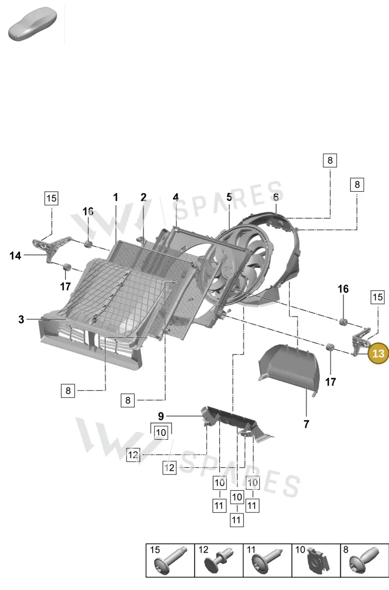 PAD121703 Porsche Bracket