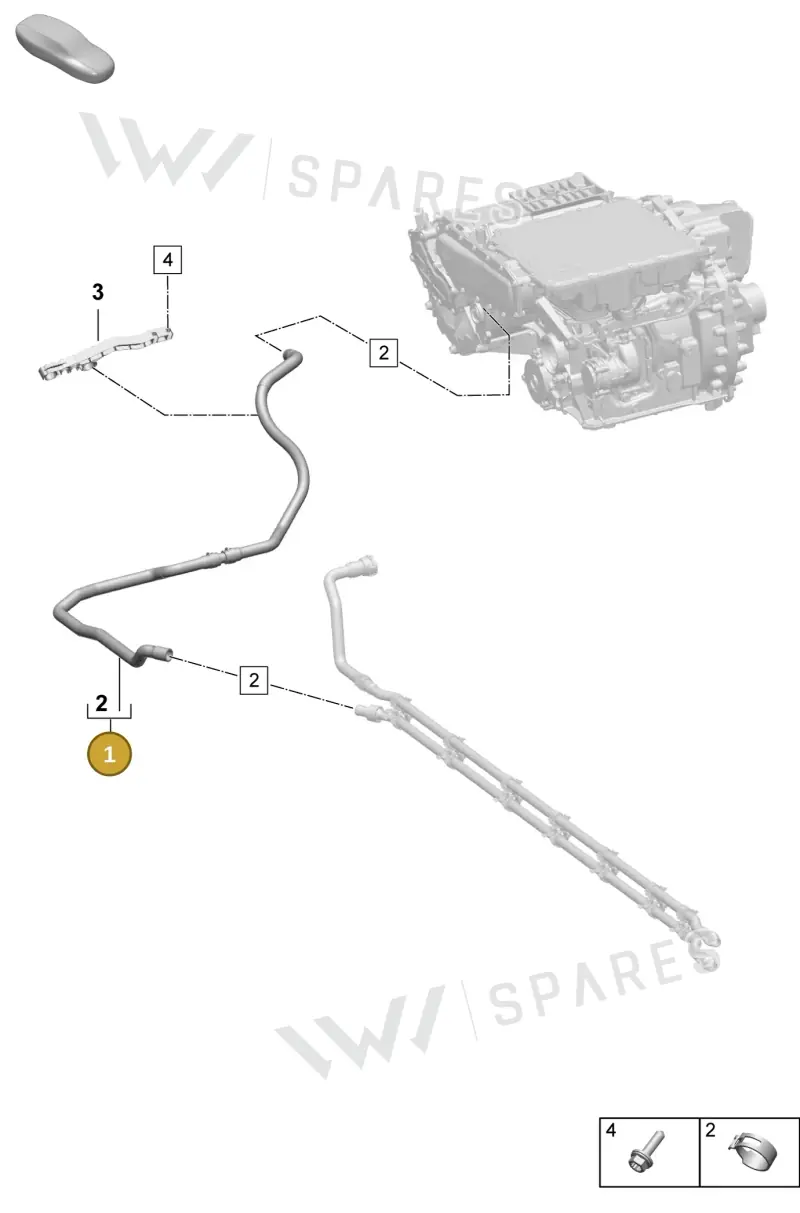 PAD122175A Porsche Coolant Hose