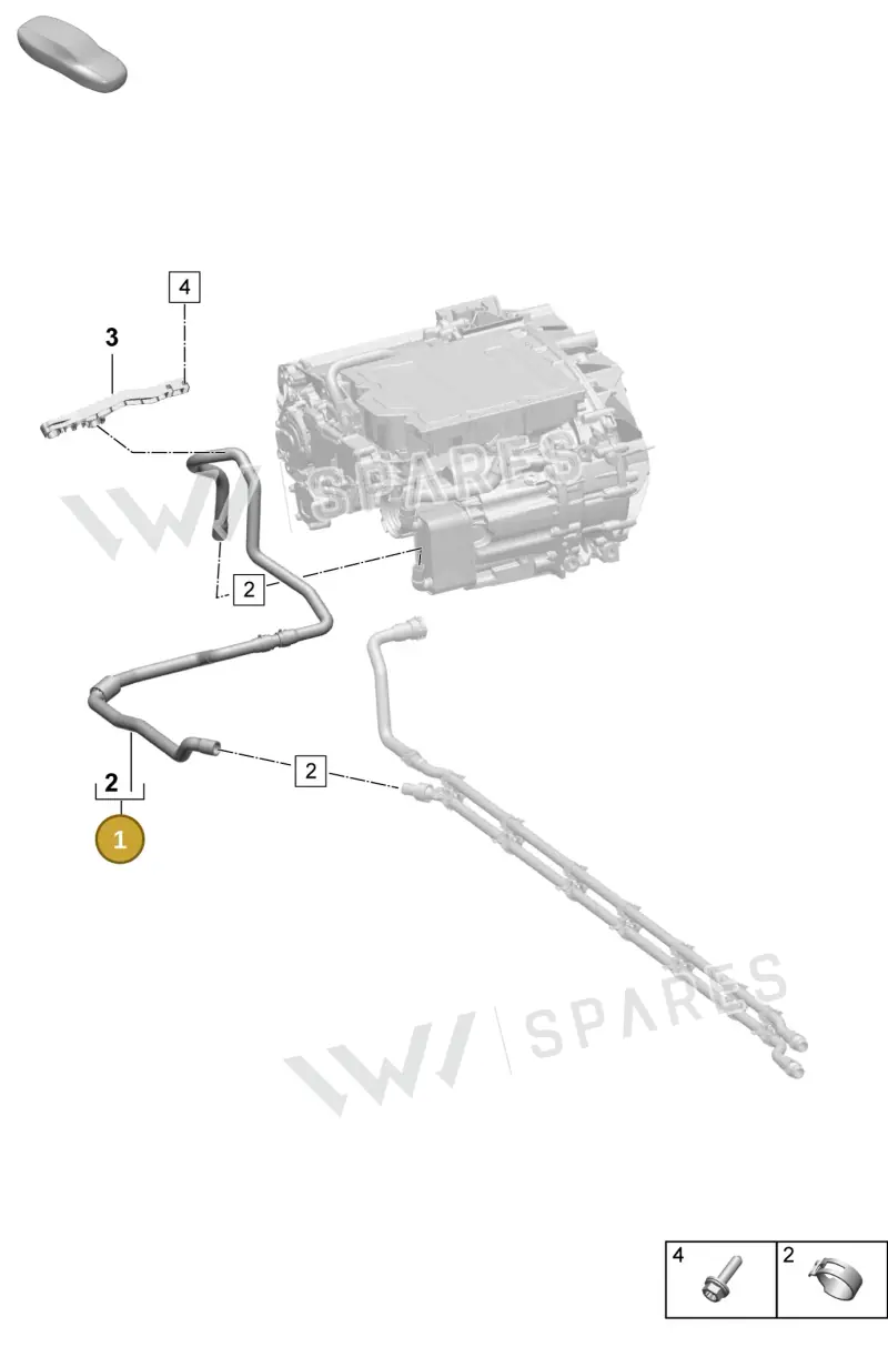 PAD122175B Porsche Coolant Hose