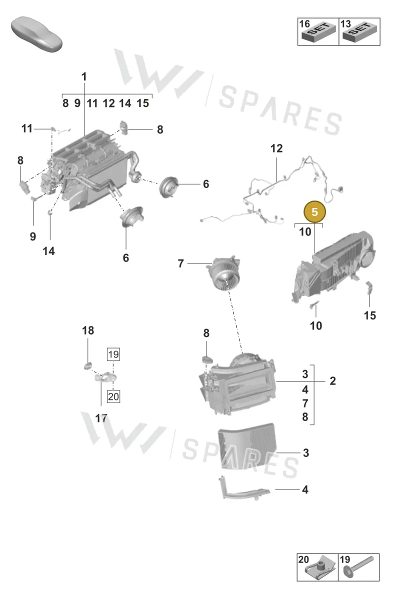 PAD260122 Porsche Evaporator Housing