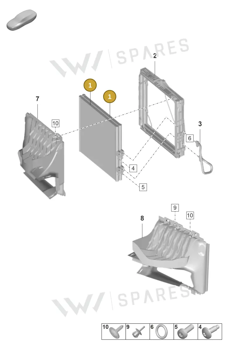 PAD260403 Porsche A/C Condenser