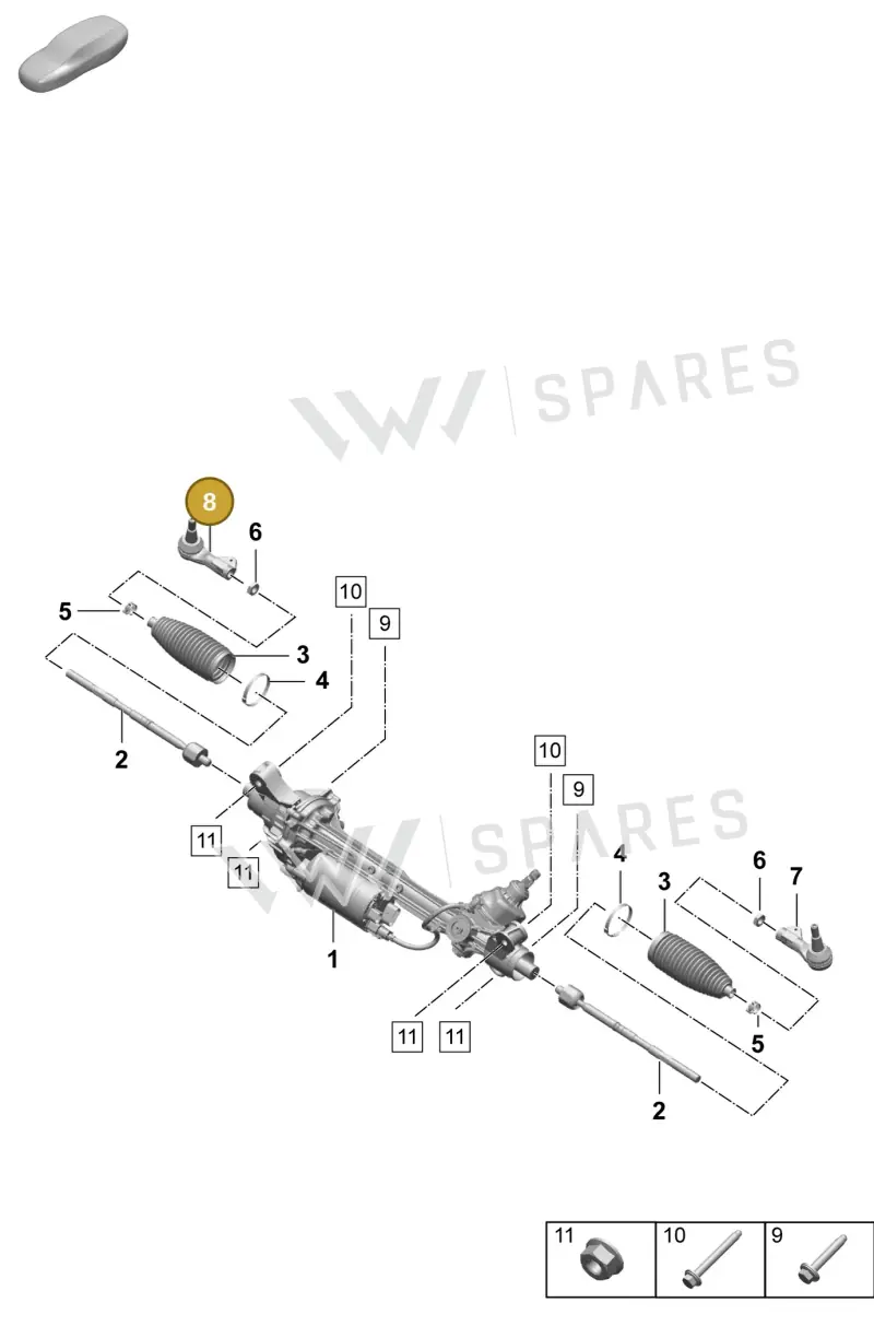 PAD423812 Porsche Tie Rod End