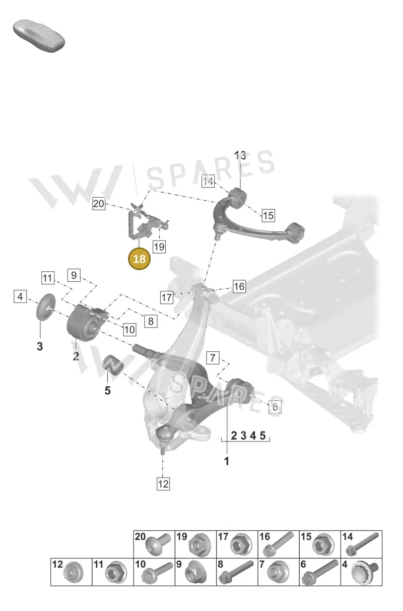 PAD616213 Porsche Level Sensor with Poles