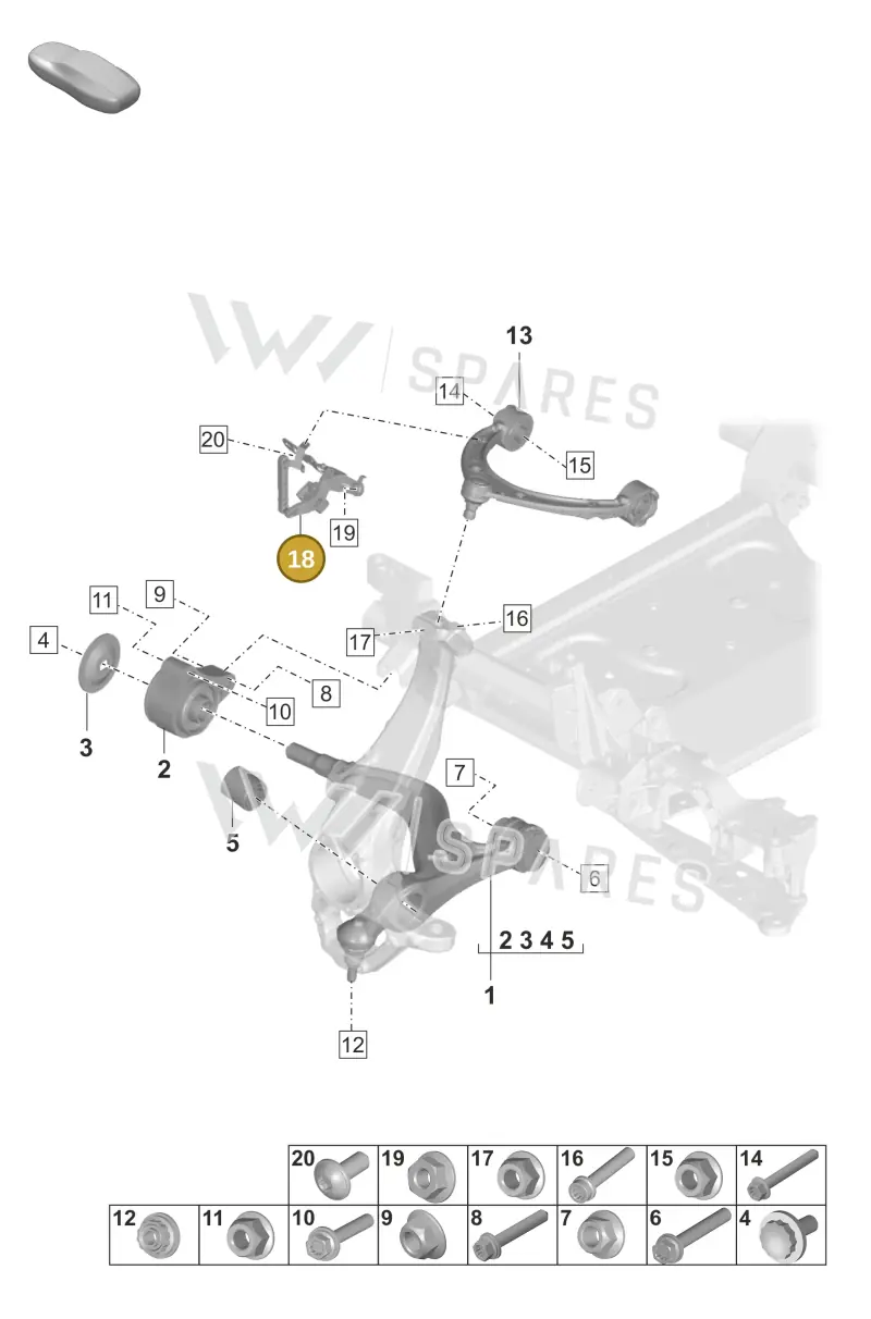 PAD616214 Porsche Level Sensor with Poles