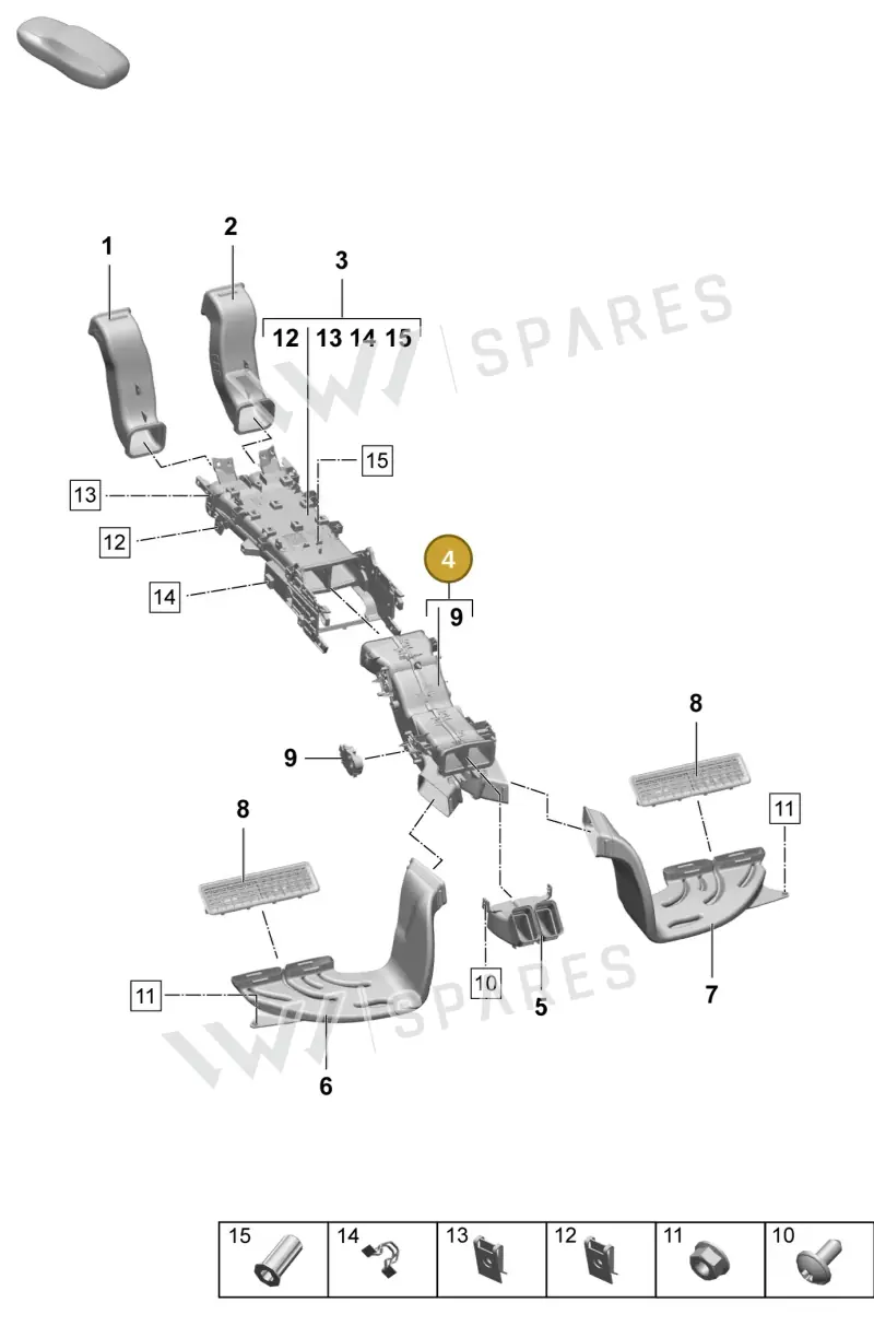 PAD815327 Porsche Air Distribution Housing