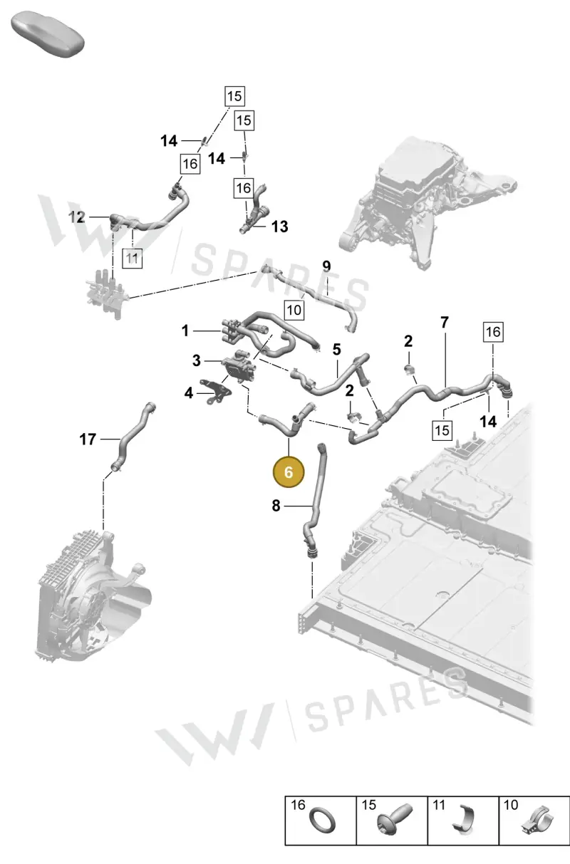 PAD815567 Porsche Heating Hose