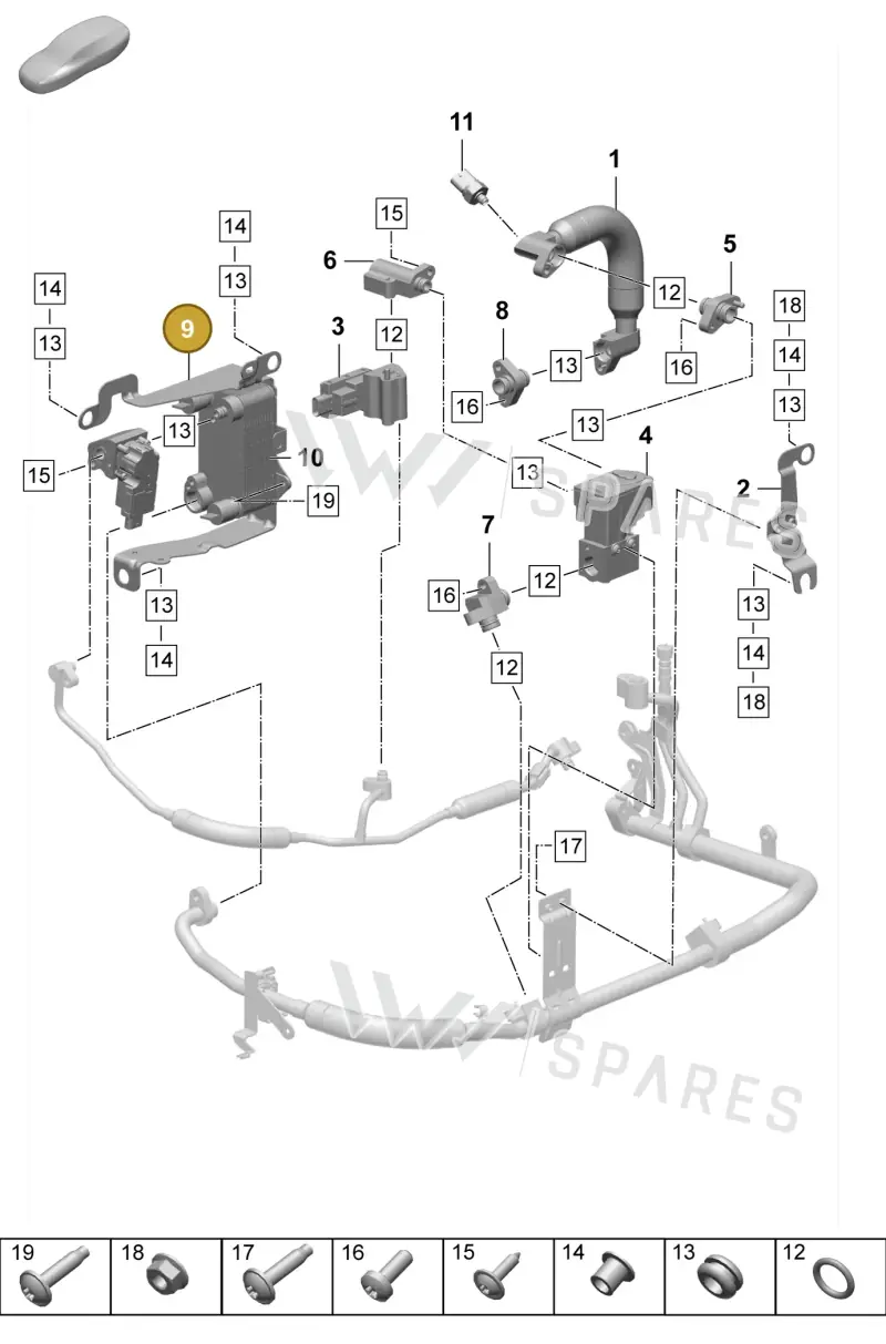 PAD816572 Porsche Bracket