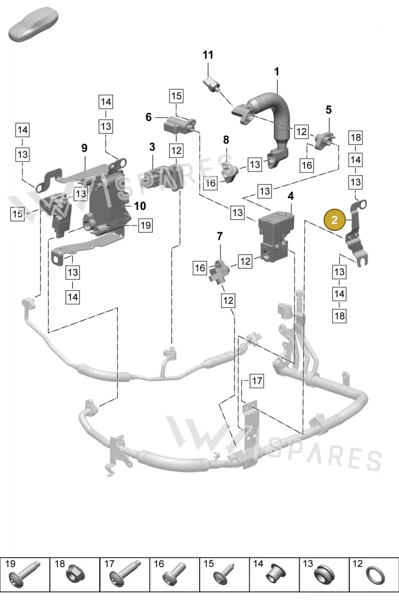 PAD816576 Porsche Bracket