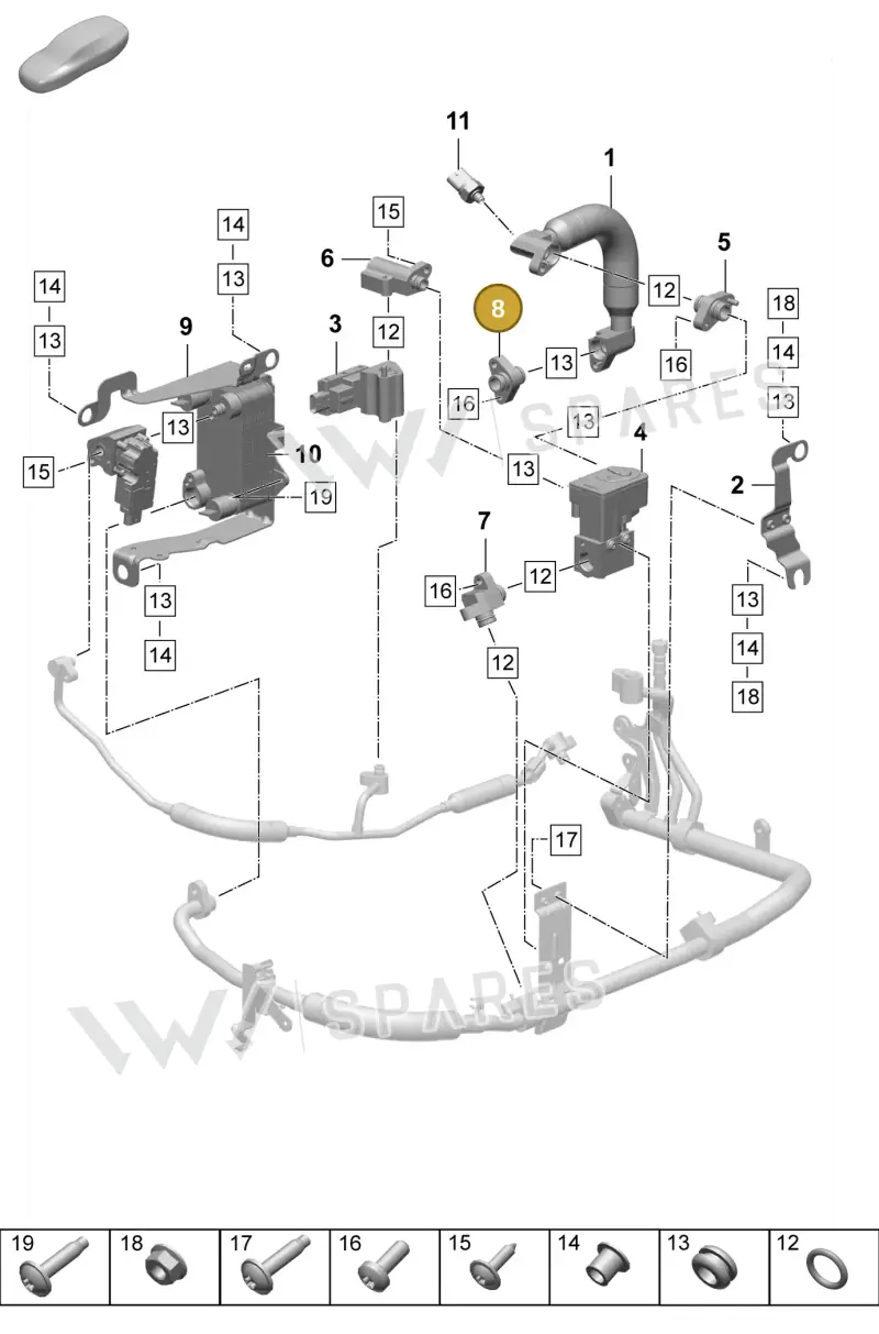 PAD816721B Porsche Refrigerant Line
