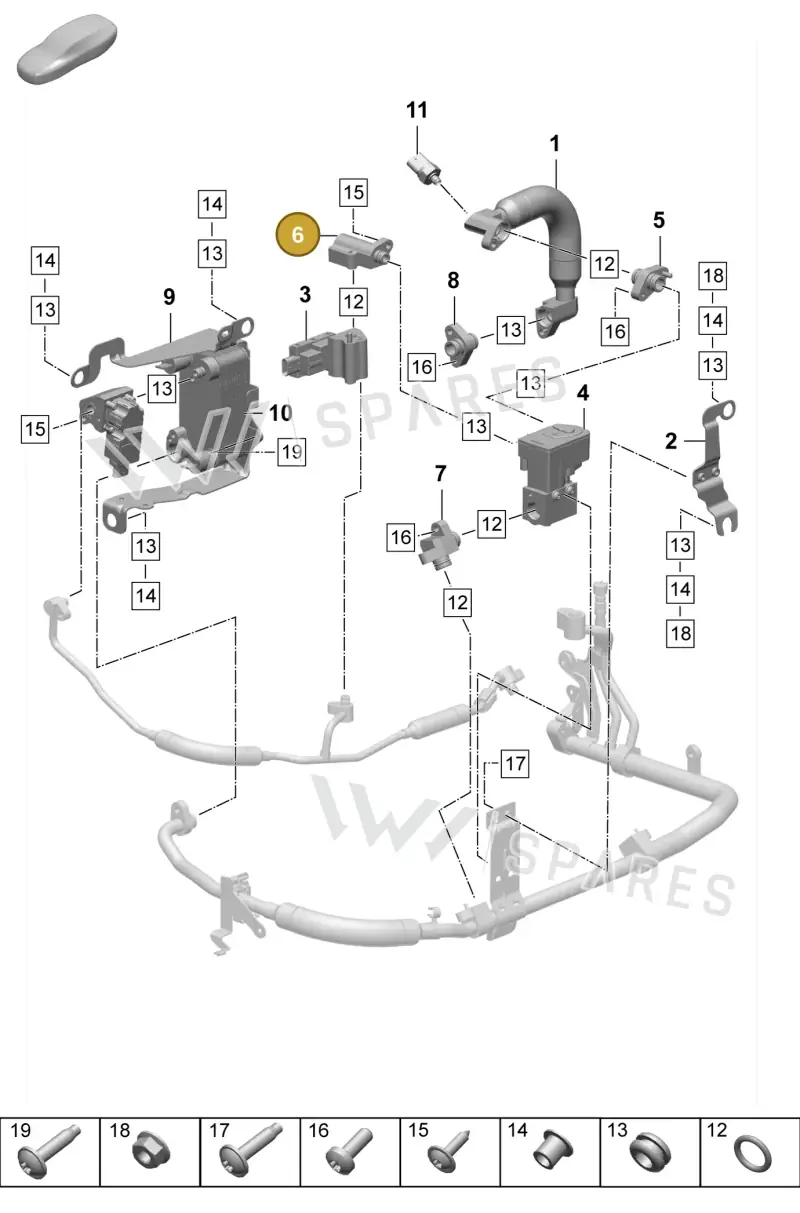 PAD816723A Porsche Refrigerant Line