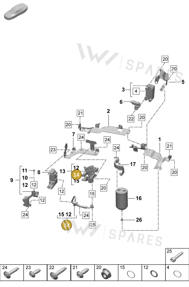 PAD816730 Porsche Refrigerant Line