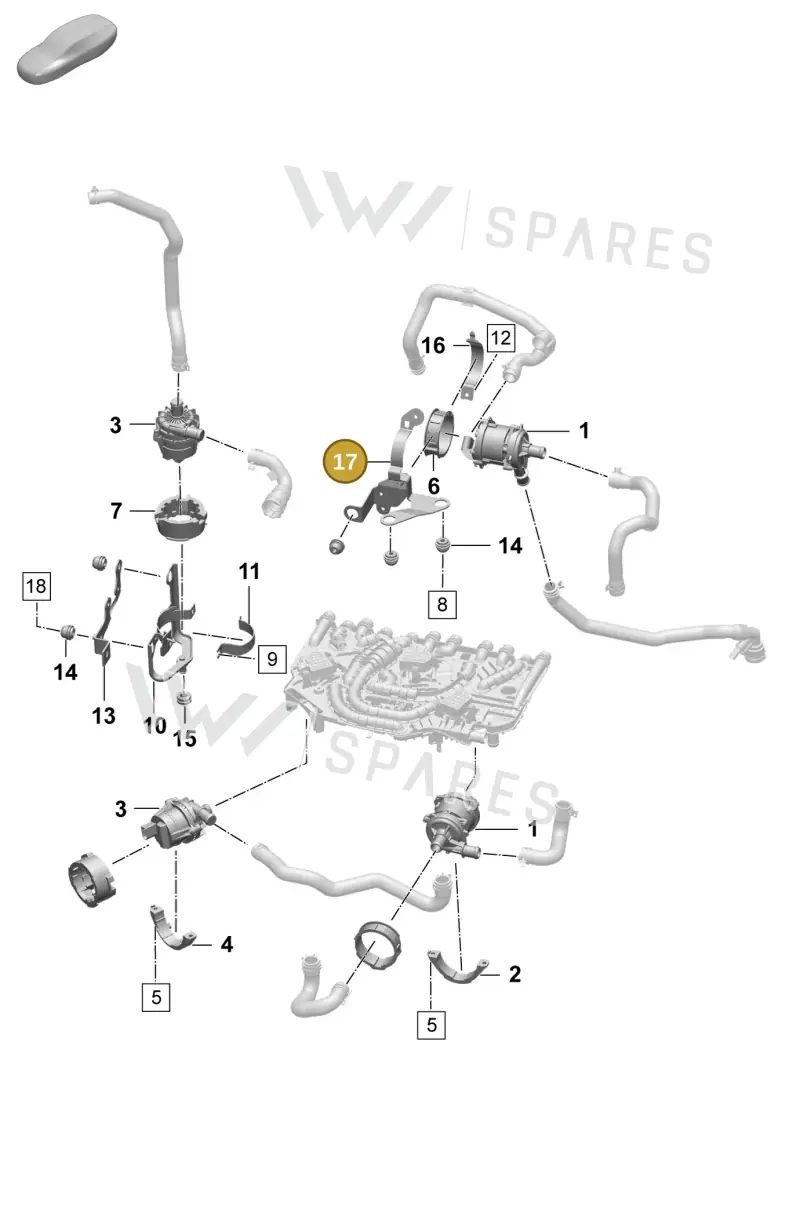 PAD816770 Porsche Bracket