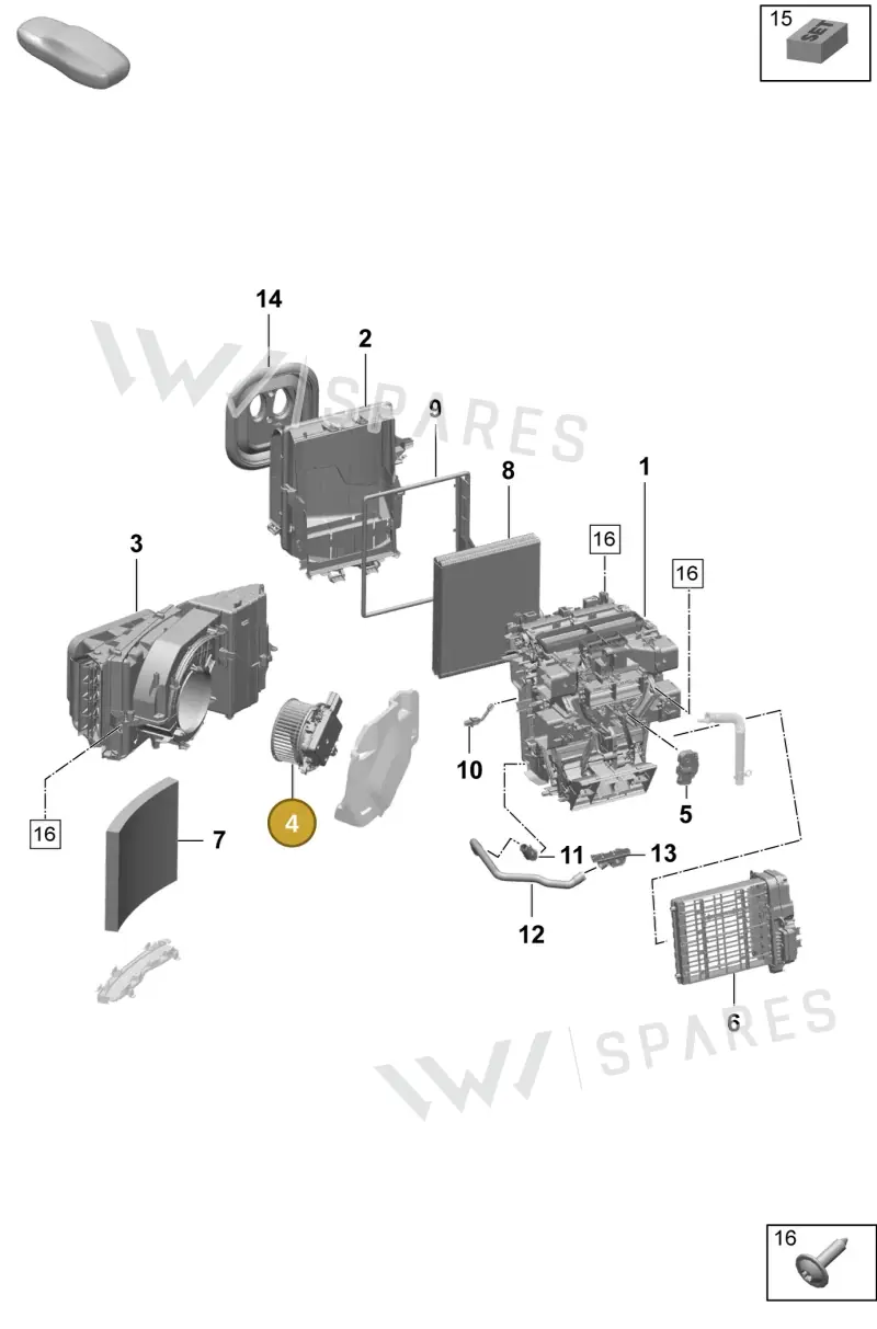 PAD820021A Porsche Fan Motor with Wheel