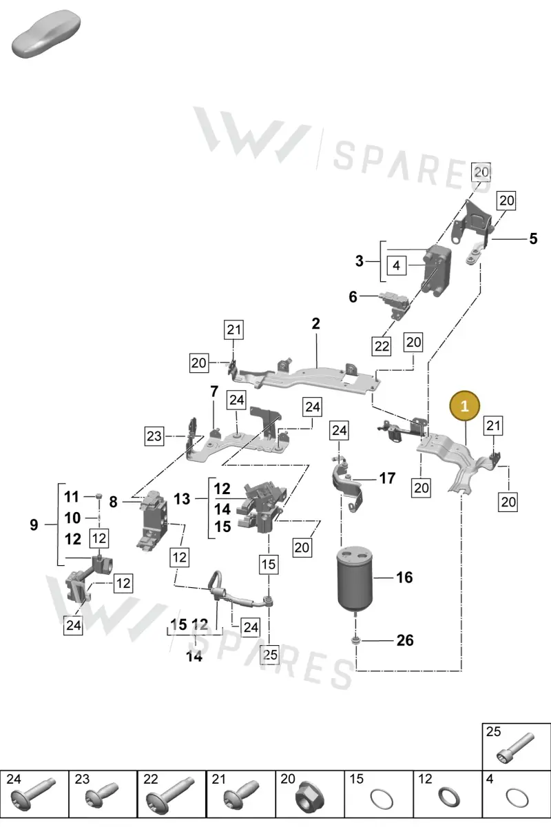 PAD820195 Porsche Bracket