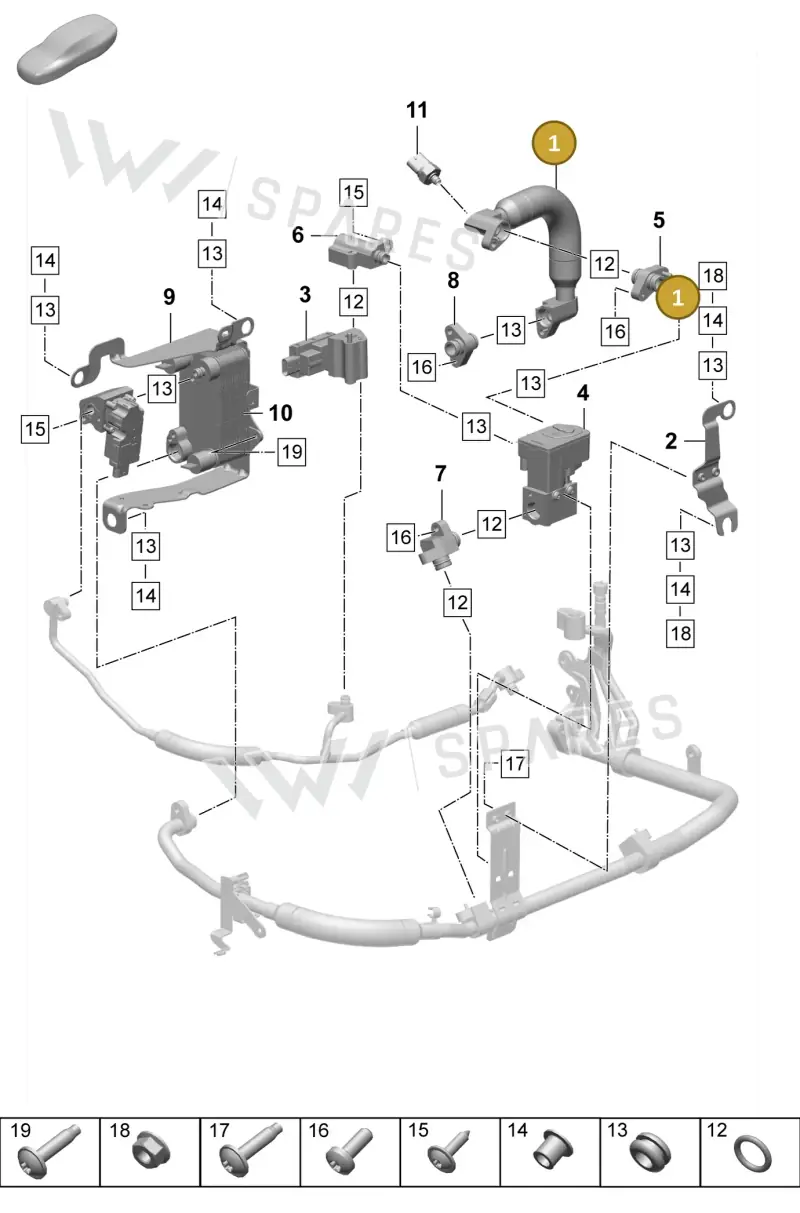 PAD820726 Porsche Refrigerant Line