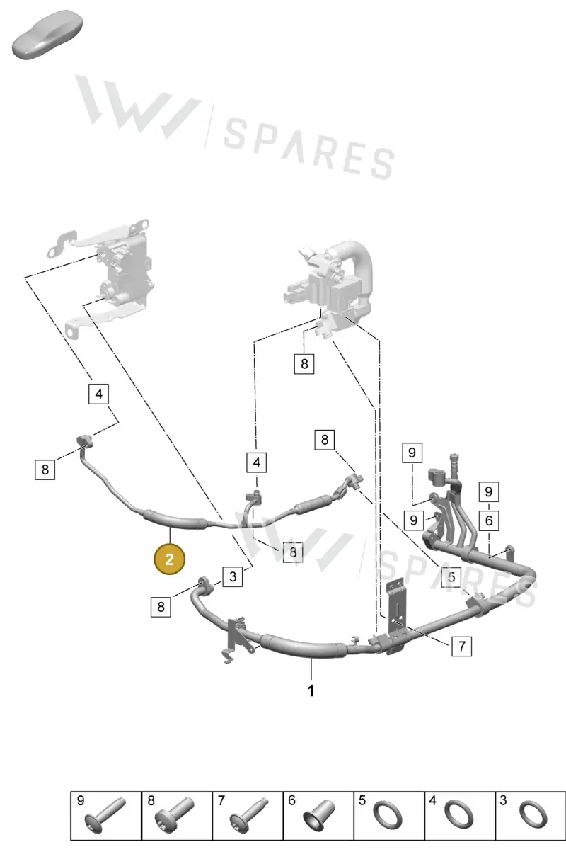 PAD820750 Porsche Refrigerant Line