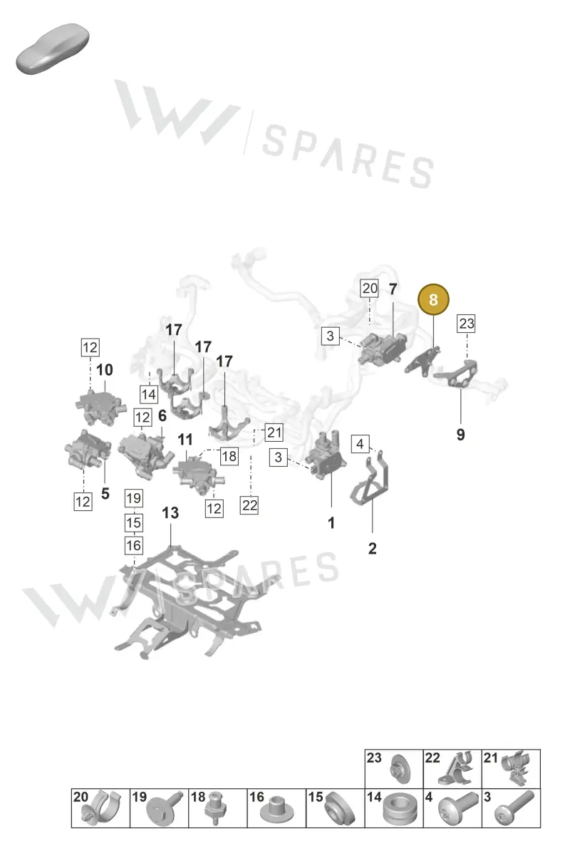 PAD820769 Porsche Bracket
