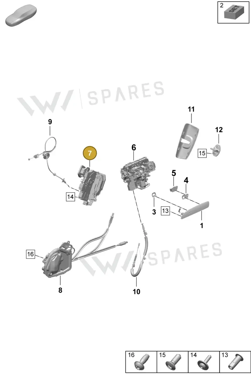 PAD839015A Porsche Door Lock